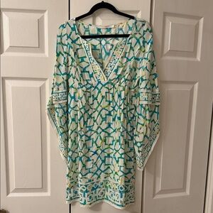 Alice & Trixie Geometric Long Sleeve Dress - Blue and Green